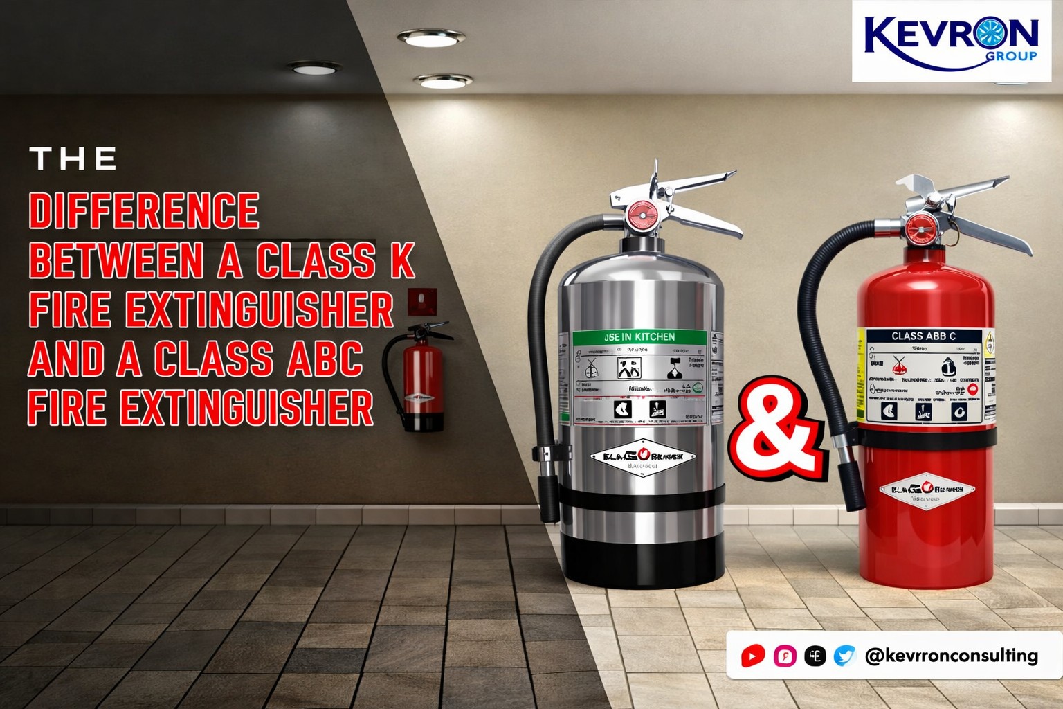 The difference between a Class K Fire extinguisher and a Class ABC fire extinguisher
