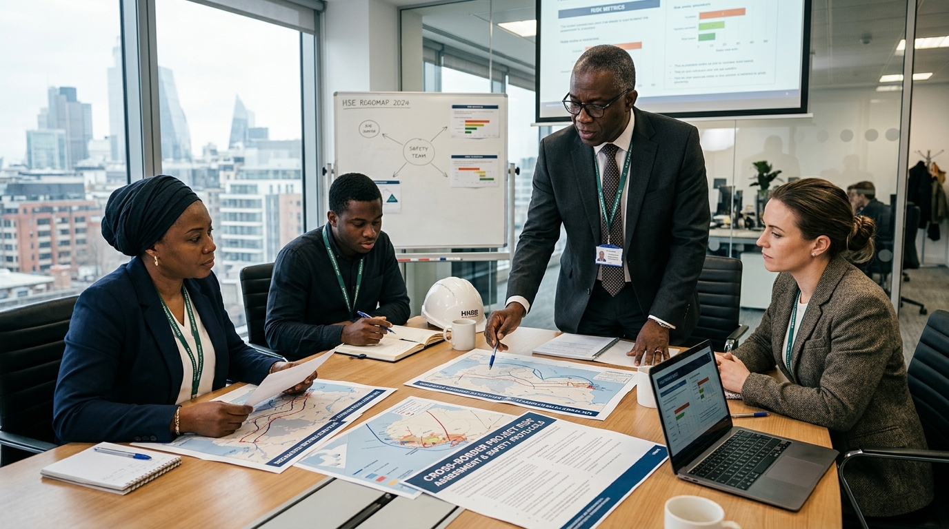 Multi-consultancy project team collaborating on international safety assurance framework